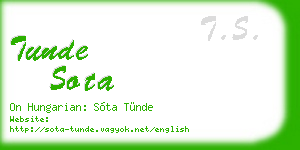tunde sota business card